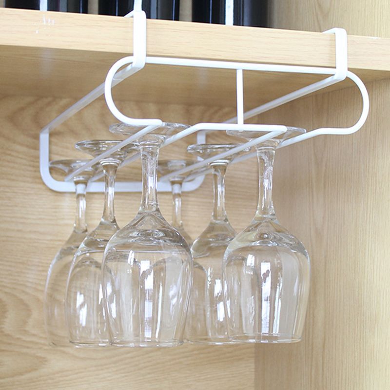 Contemporary Metal Glass & Stemware Holder Hanging Wine Glass Rack for Kitchen