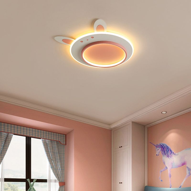 Contemporary Flush Mount Lighting LED Pink Ceiling Light for Foyer