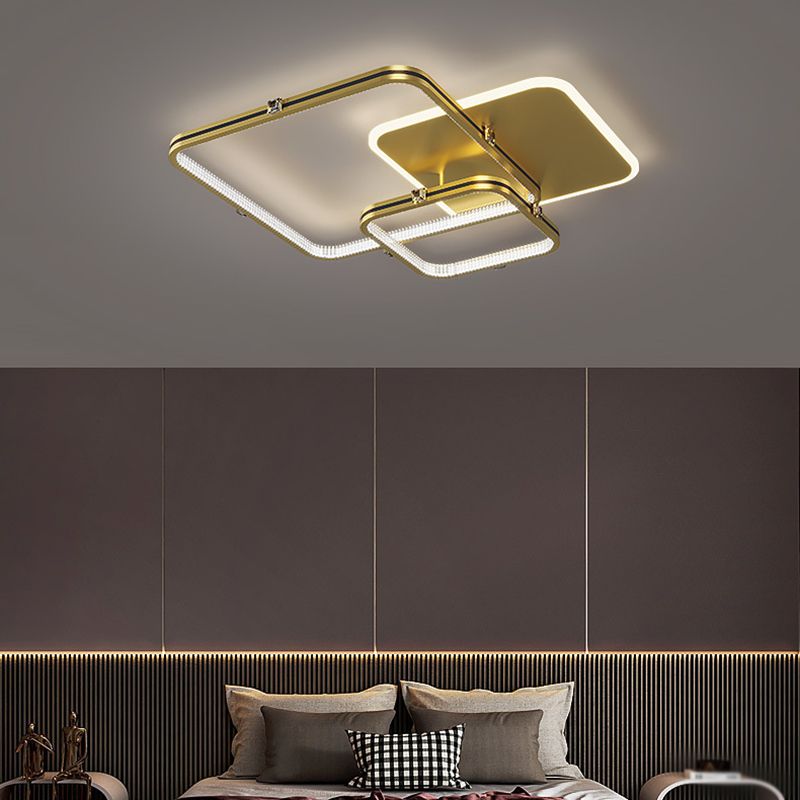 3-Lights Modern Style Flush Mount Acrylic Ceiling Light for Bedroom