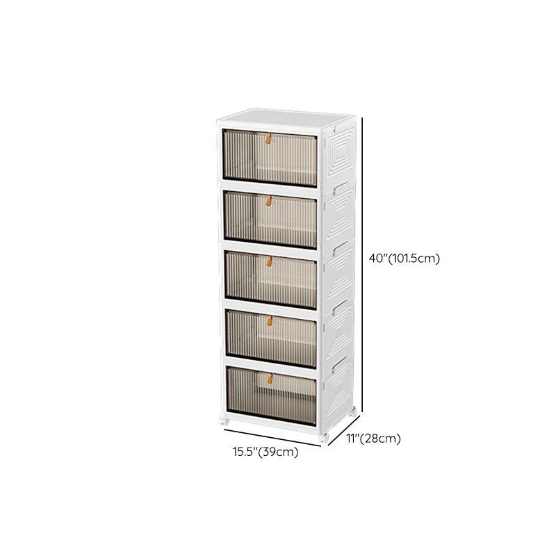 White Plastic Kids Armoire Closet Modern Style Armoire Cabinet