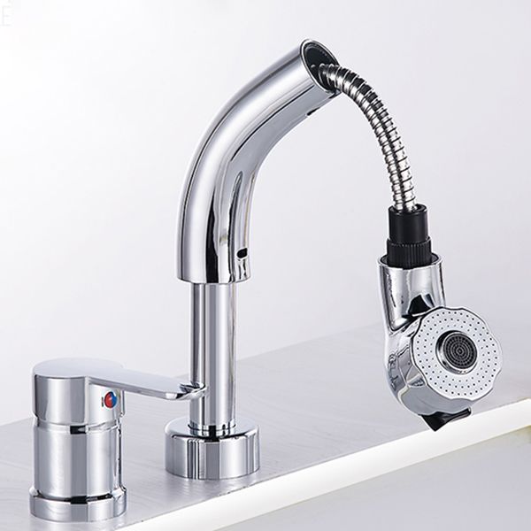 Vessel Sink Bathroom Faucet High-Arc Swivel Spout 2 Hole Faucets