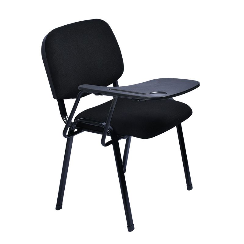 Black Frame Modern Task Chair with 4 Legs Microfiber Office Chair with Metal Base