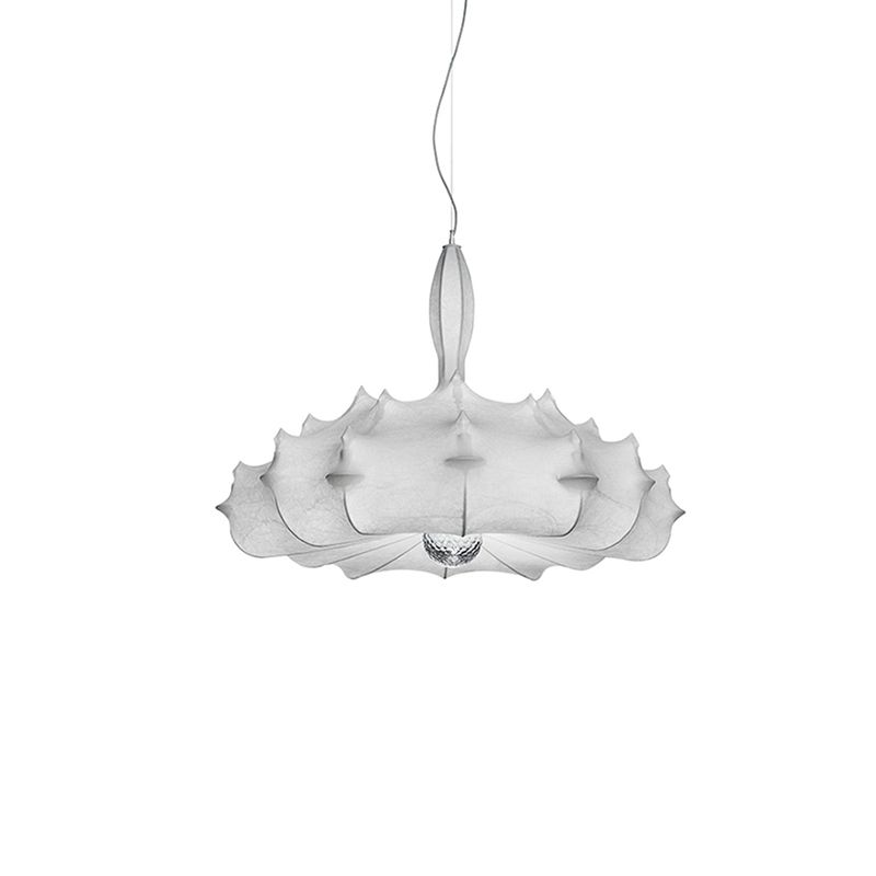 Éclairage de suspension unique Amélioration du tissu blanc de style moderne à 1 lumière