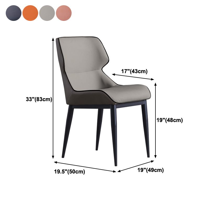 Contemporary Style Chair Arm Chair for Kitchen with Metal Legs