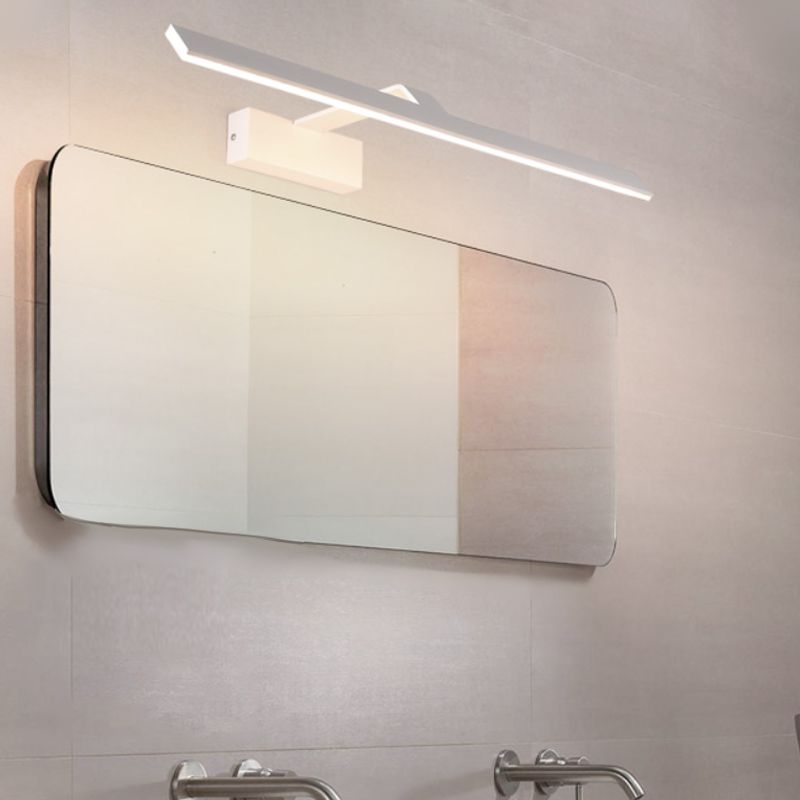 Forma lineal Medina de metal Diconce Moderno Moder Mirror de pared Montaje de pared Luz