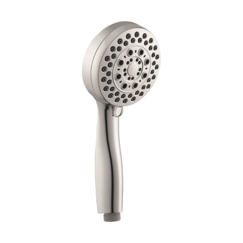 Silver Dual Shower Head Round Rain Fall Wall-Mount Showerhead