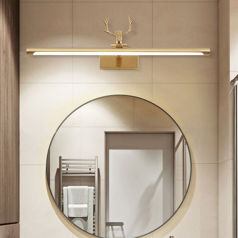 Moderne Antlers ijdelheid licht LED Mirror voorlicht met acrylschaduw voor badkamer