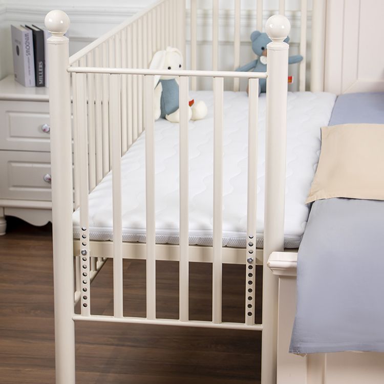 Contemporary Metal Daybed with Headboard and Guardrail in White