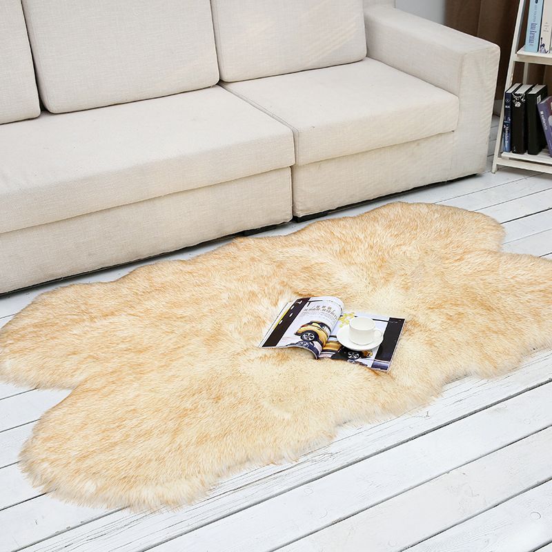 Lässiger Wohnzimmer Teppich Multi-Farbe Feste Farbe Innen Teppich Fluffy Nicht-Schlupf-Backing Easy Care Area Teppich