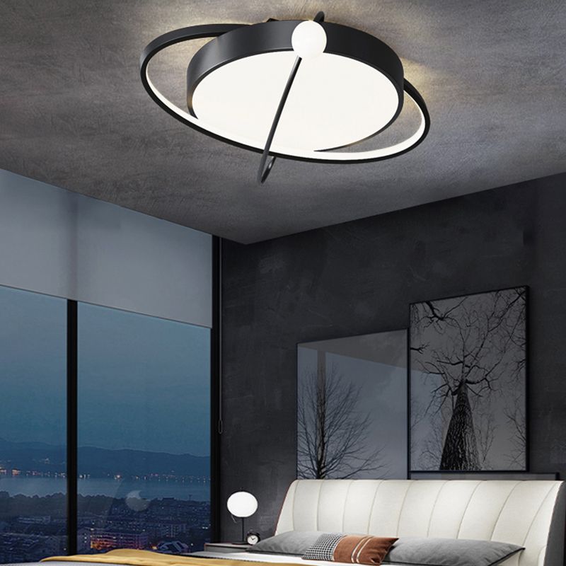 Modern Style Geometry Shape Ceiling Fixtures Metal 3 Light Flush Ceiling Light Fixtures