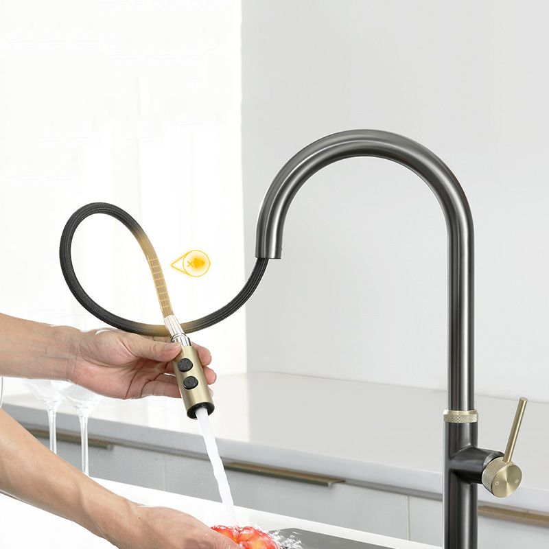 Touch Sensor Kitchen Faucet Swivel Spout with Pull Down Sprayer