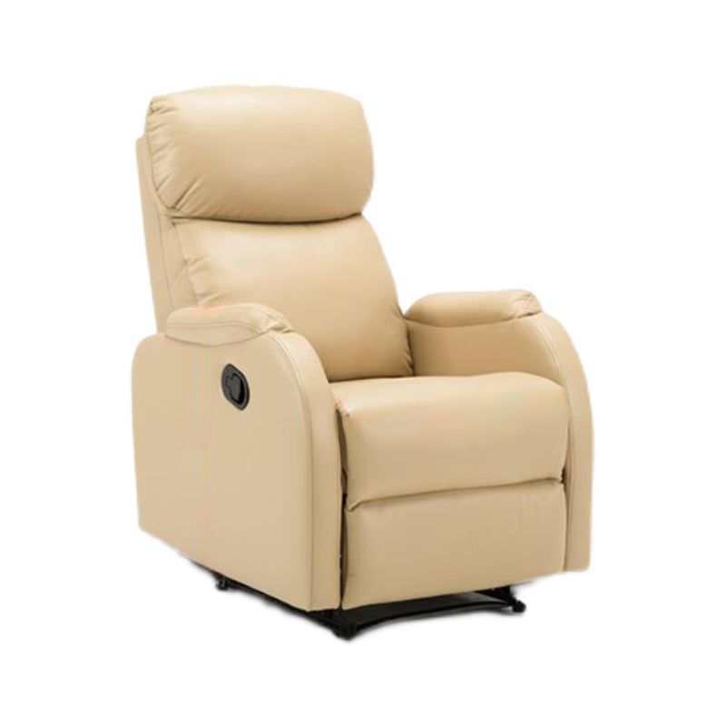 Faux Leather Standard Recliner Manual-Push Botton Recliner Chair with Lumbar