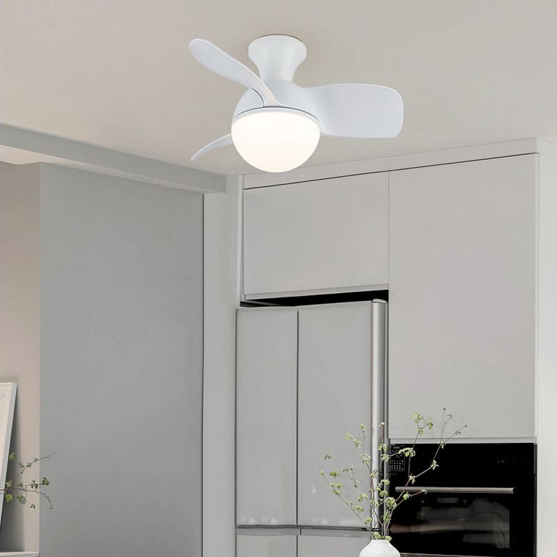 Nordic Style 1-Light Ceiling Fan Lamp Ball Shape Ceiling Fan Light for Bedroom