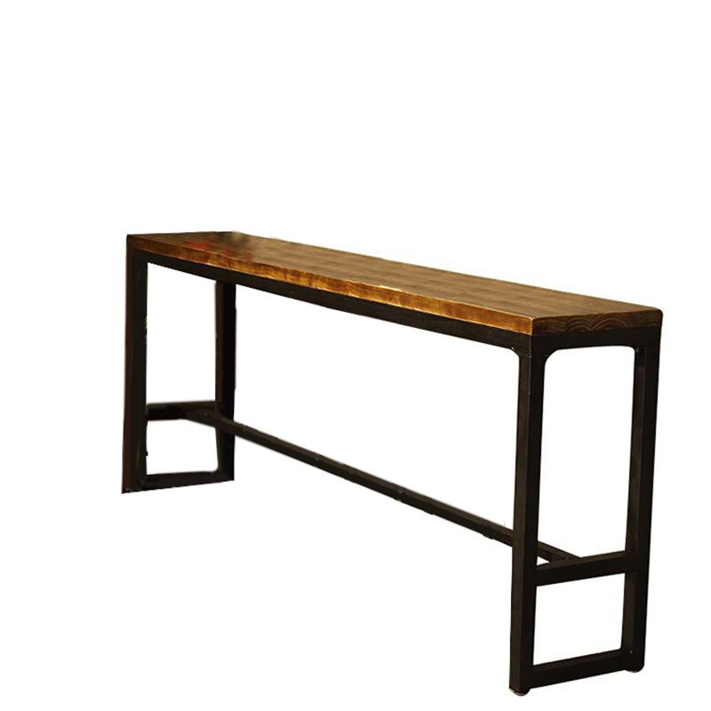 Modern Bar-height Table with Black Base 39-inch Height Table Top Bar Table