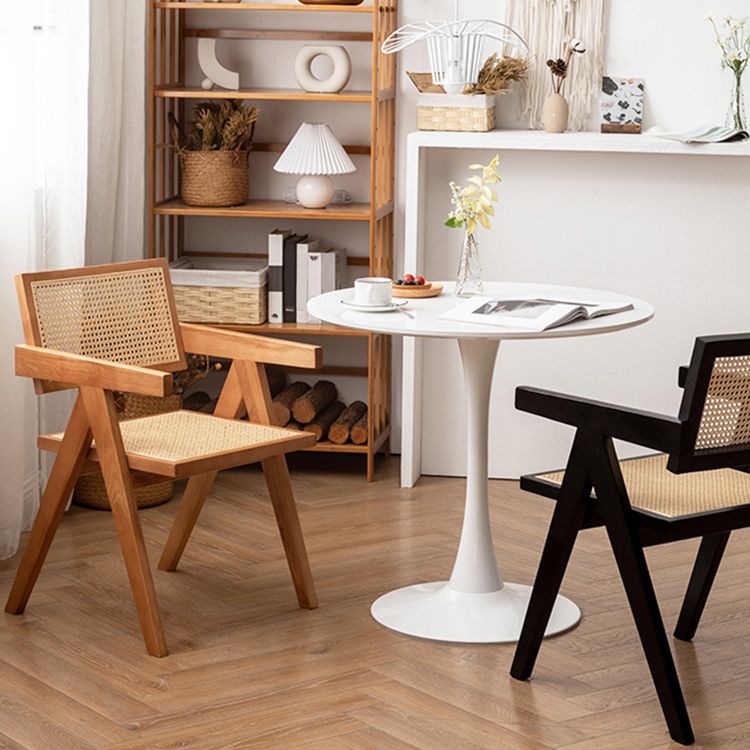 Modern Dining Room Side Chairs Wooden Arm Open Back Chair for Kitchen