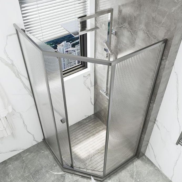 Contemporary Shower Enclosure Neo-Angle Semi-Frameless Clear Shower Enclosure