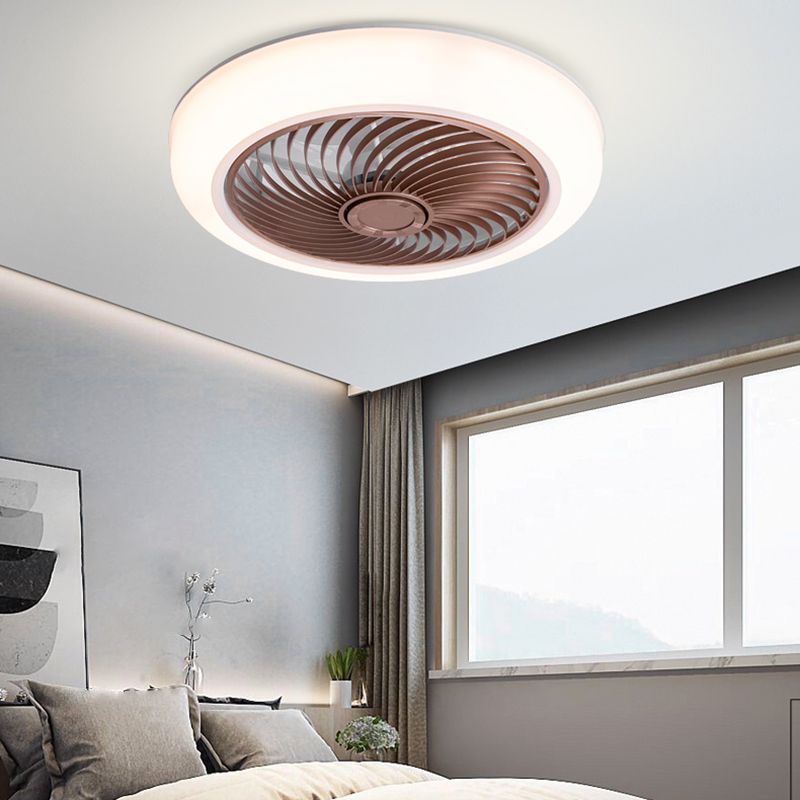 Metal Ceiling Fan Lighting Modern Style 1 Light Ceiling Fan Light for Dining Room