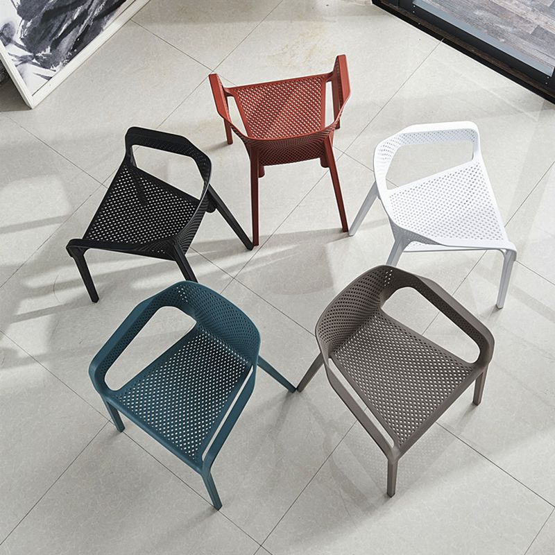 Plastic Contemporary Arm Chair Kitchen Dining Room Crossback Chair