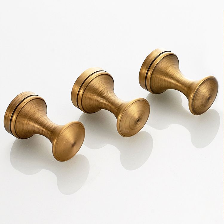 5 Piece Traditional Bathroom Accessory Set Brushed Brass Robe Hooks