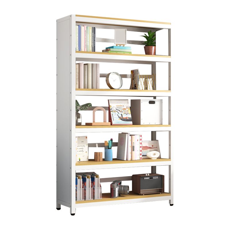 Modern Wood Open Back Shelf Bookcase Shelves Included for Home Office