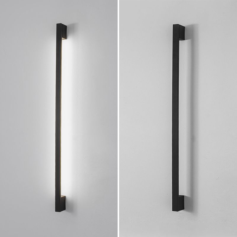 Modern Linear Vanity Lamp Metal 1-Light Vanity Wall Lights for Bathroom