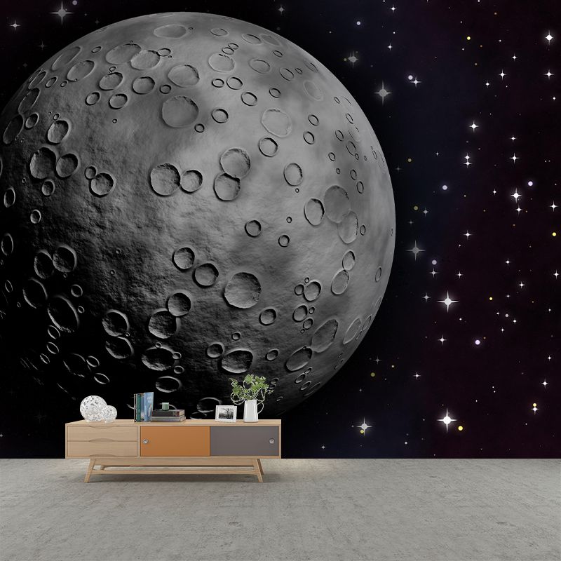 Mildew Resistant Universe Mural Wallpaper Novelty Style for Sitting Room