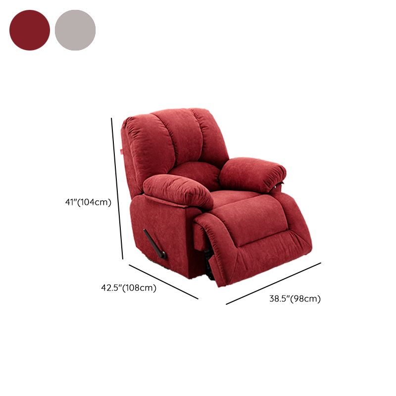 Contemporary Cotton Reclining Chair Solid Color Chair with Independent Foot
