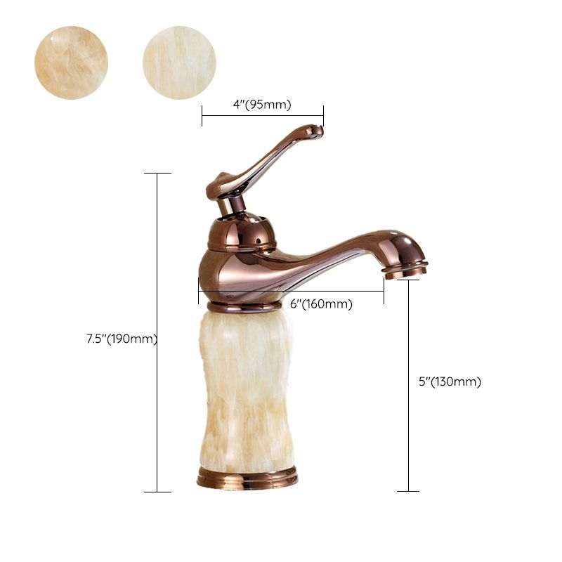 Luxury Vessel Faucet Brass Lever Handles Low Arc Basin Lavatory Faucet