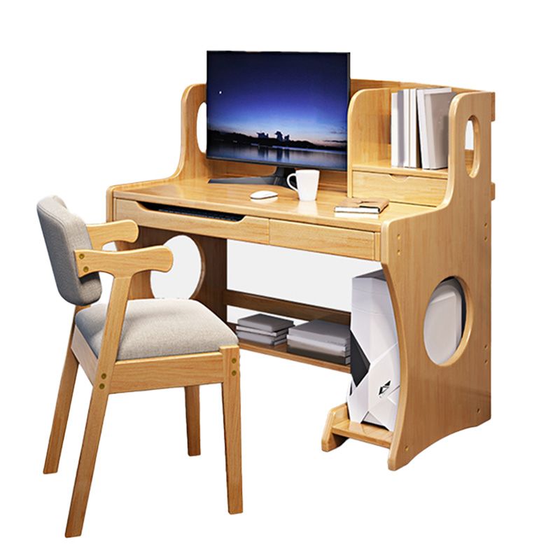 Solid Wood Computer Desk Kids Desks with Drawers 21.7" Width Kids Desk