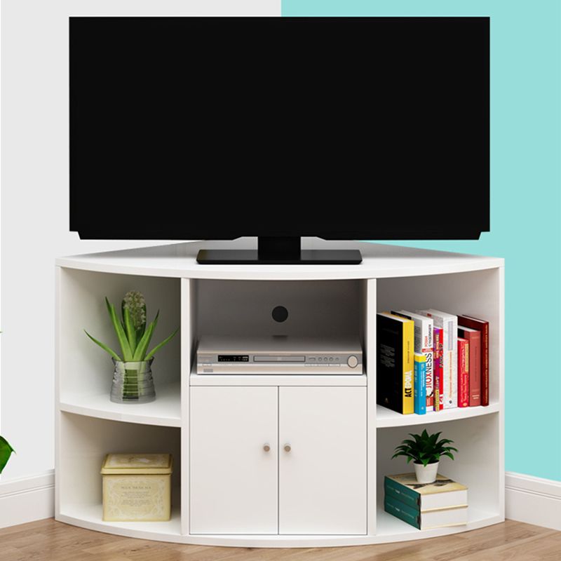 Modern Wood TV Console Corner Unit TV Media Stand for Living Room