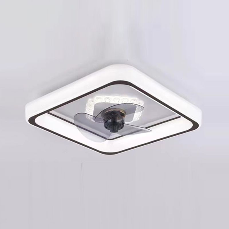 Geometric Dining Room Ceiling Fan Lighting Acrylic Minimalist LED Semi Flush Mount