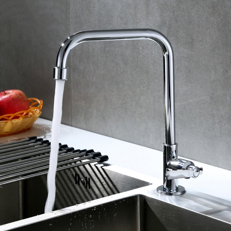 Contemporary Single Handle Faucet Standard Kitchen Faucet Pull down 1-Hold  Water Filler