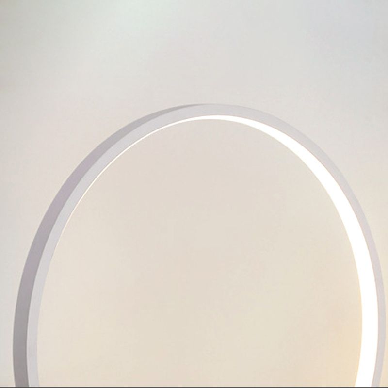 Metal Circle Table Lamp Nordic Circle RGB 1 Light Table Lamp for Bedroom