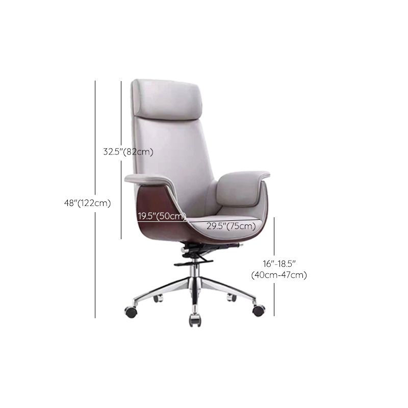 Modern Executive Chair Adjustable Back Height Office Chair with Wheels