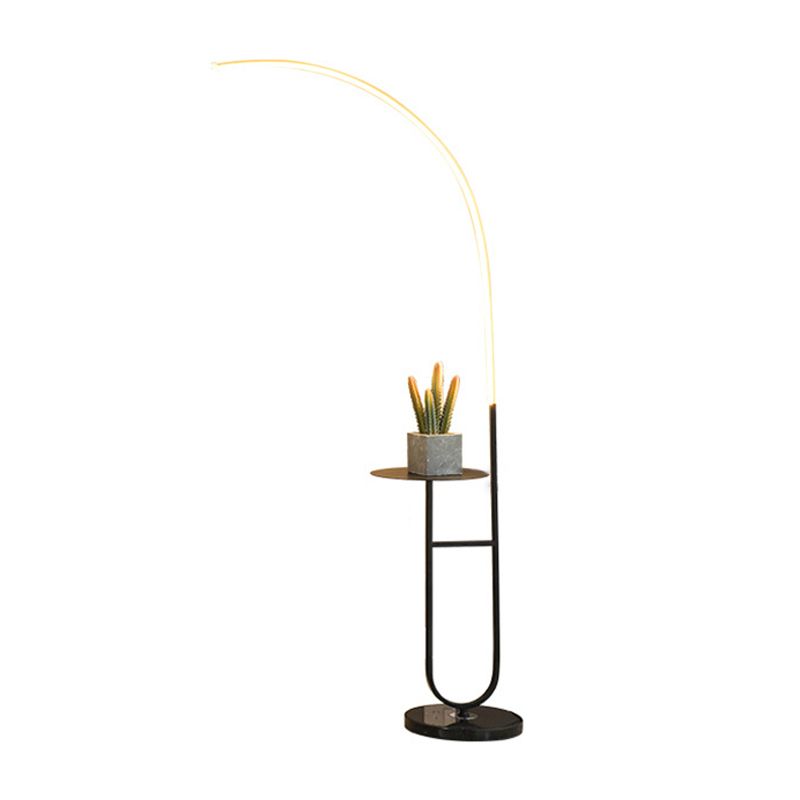 Metal Linear Shape Floor Lamp Modern Style 1-Light Floor Lamp Fixture