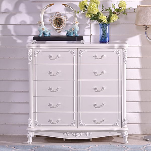 Modern Style Engineered Wood Buffet Sideboard White Buffet Server for Dining Room