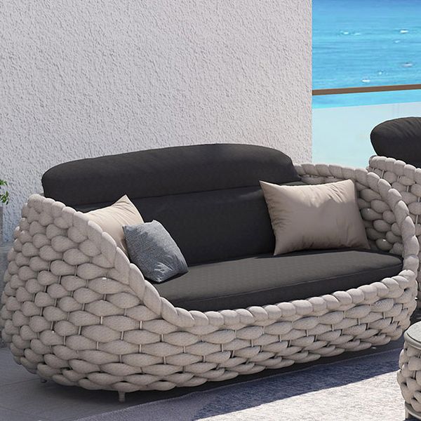 Metal Outdoor Patio Fade Resistant Sofa Patio Sofa  with Cushions