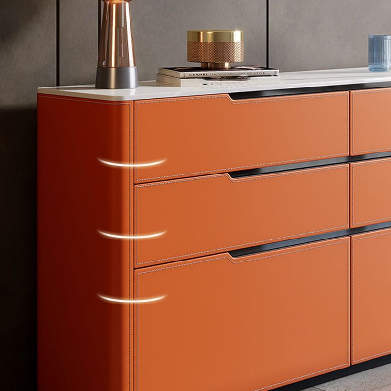 Contemporary Sideboard Cabinet Stone Sideboard Table with Drawers for Living Room