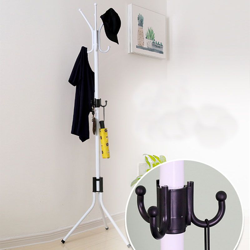 Leisure Hall Tree Solid Color Multi Coat Hooks Metal Coat Rack