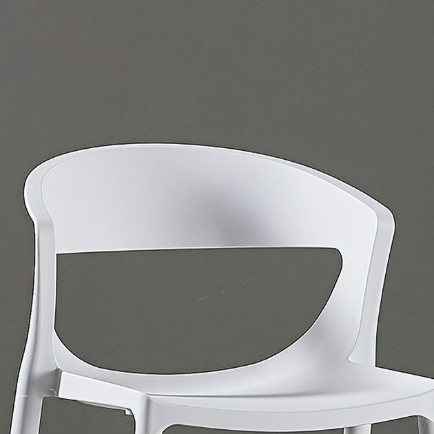 Modern Dining and Accent Chairs Indoor-Outdoor Plastic Open Back Side Chair