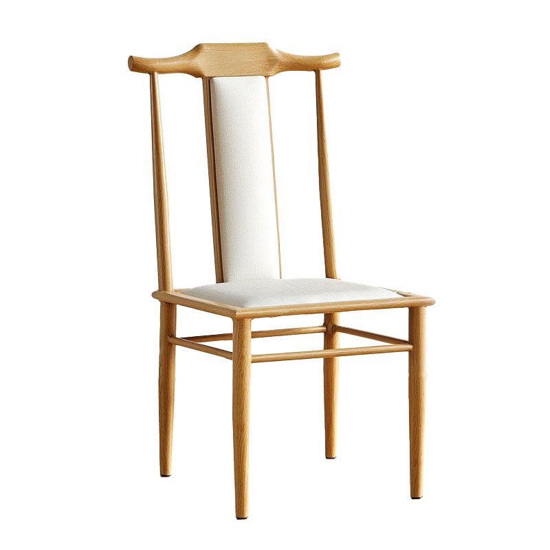 Traditional Style Dining Chair Armless Chairs with Wooden Legs for Kitchen