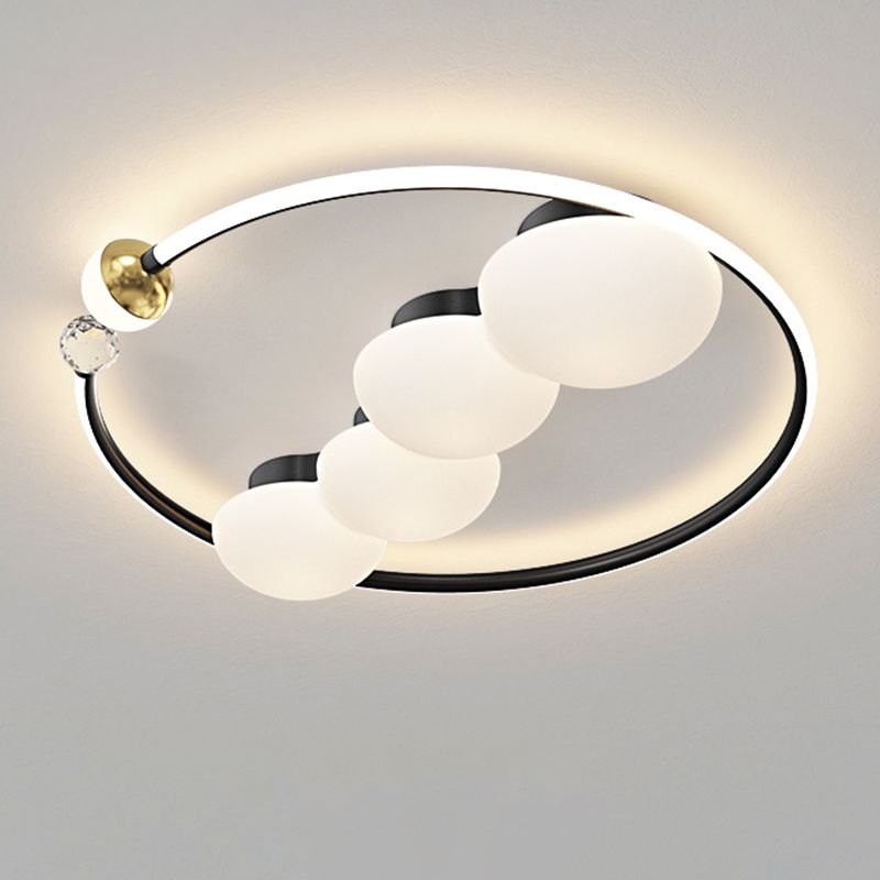 Modernism Flush Mount Metal Ceiling Mounted Fixture for Bedroom