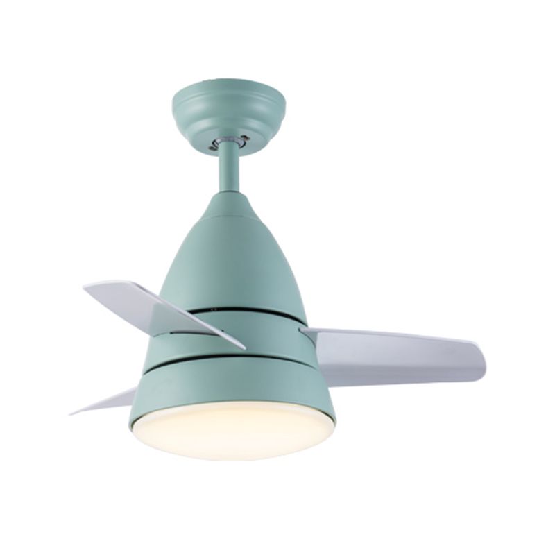 Modern Simple Ceiling Fan Lamp Cone Shape LED Ceiling Fan Light for Bedroom