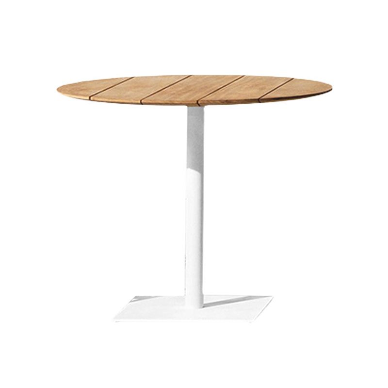 Stone/Wood Bistro Table Contemporary Round/Square Table with Metal Frame