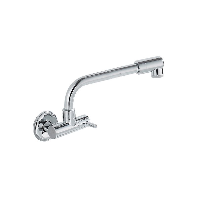 Wall Mounted Metal Tub Filler Low Arc Waterfall Bathtub Faucet