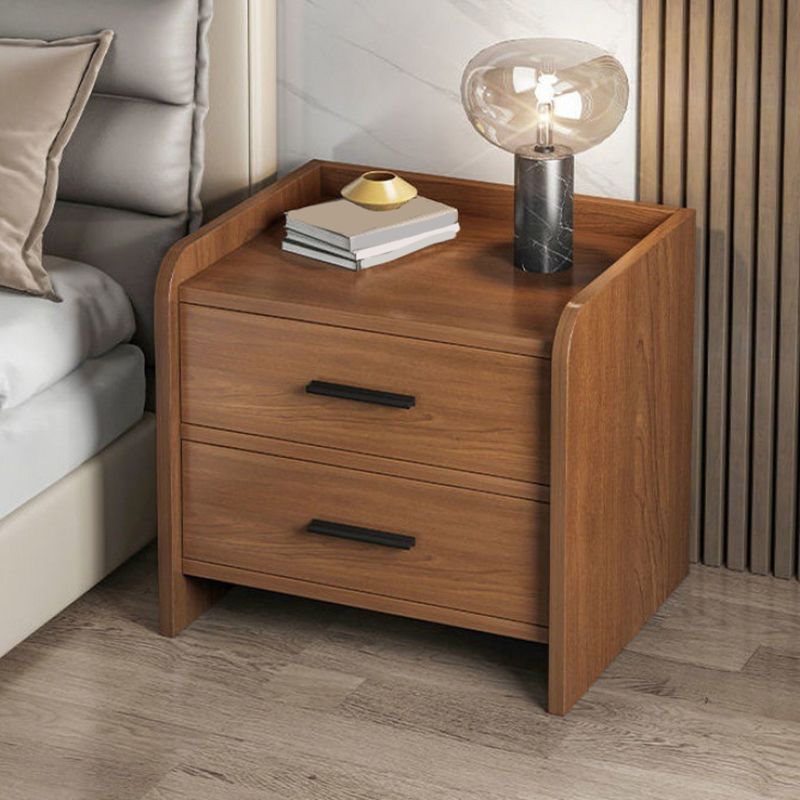 Contemporary Accent Table Nightstand Antique Finish Wood Bed Nightstand