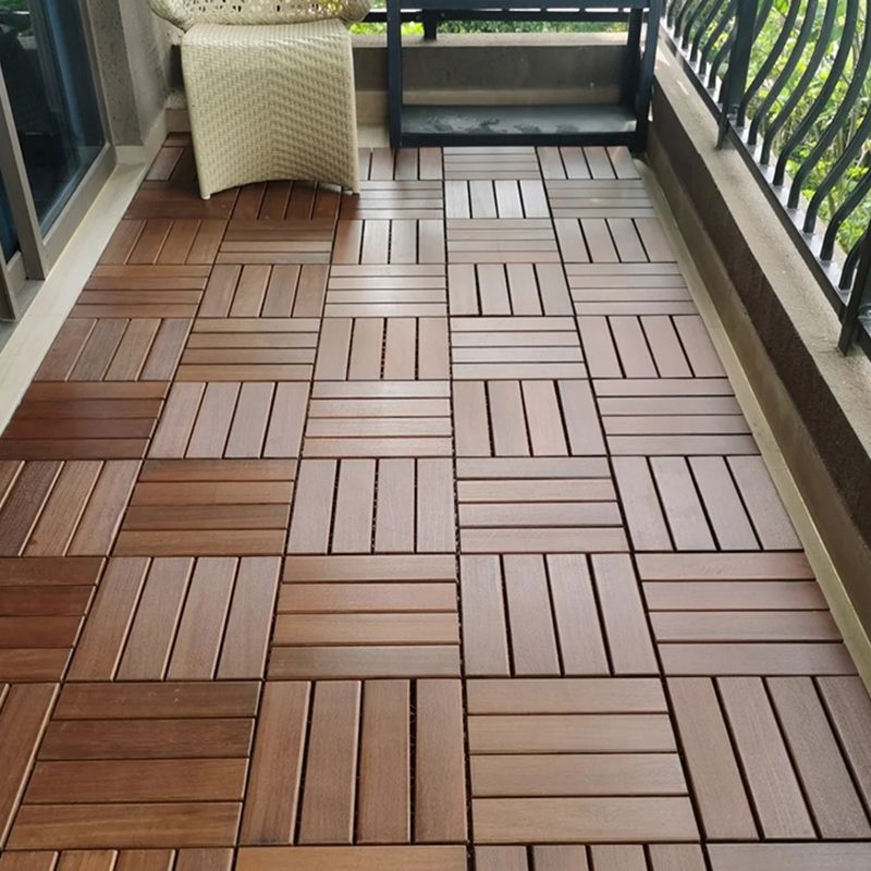 Striped Pattern Snapping Decking Tiles Composite Tile Kit Outdoor Patio