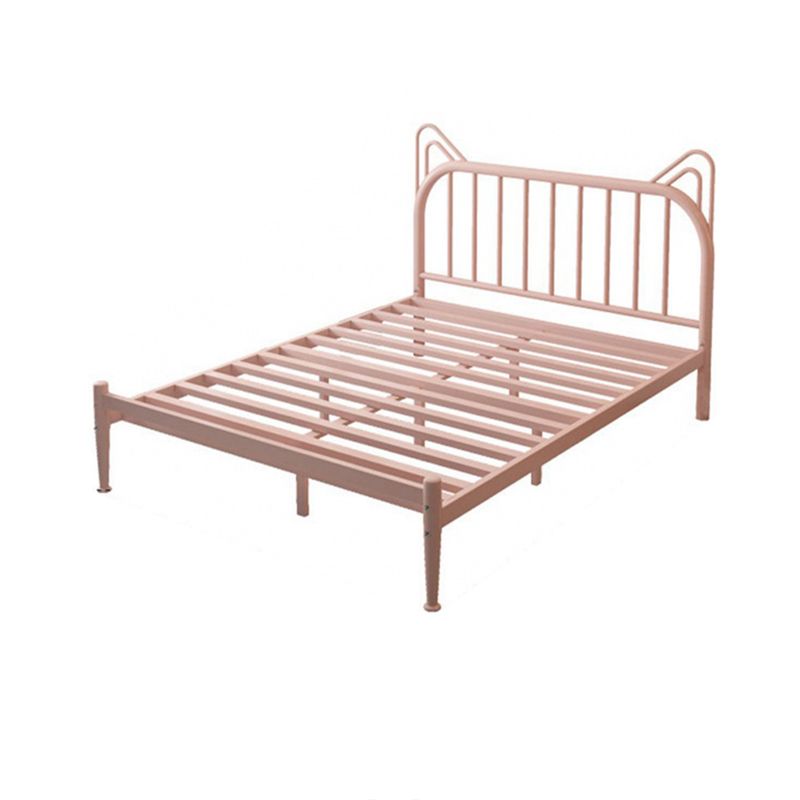 Contemporary Metal Full-Size Kids Bed Open-Frame Low Standard Bed