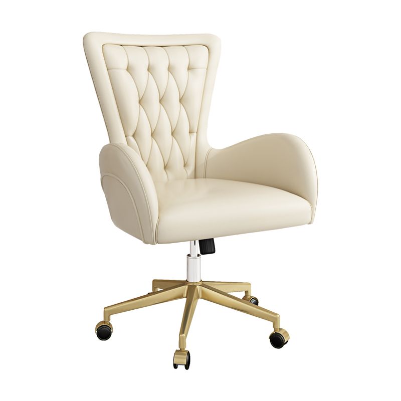 Modern Upholstered Office Chair Fixed Arm Task Chair for Home Office