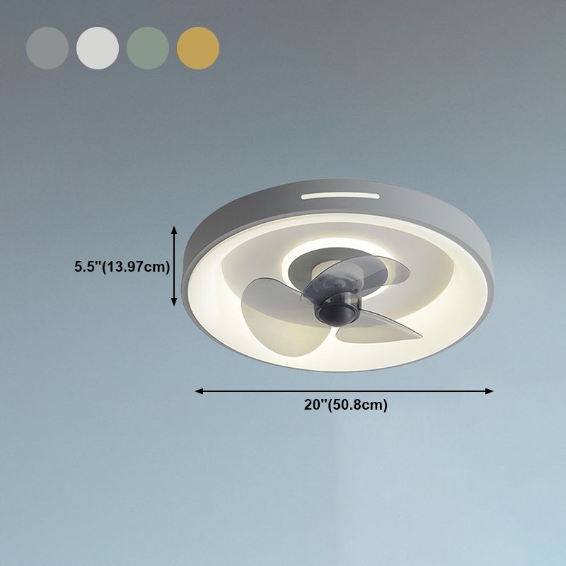 Modern Geometric Fan Light Metal Colorful 20" Wide Flush Mount Light for Living Room